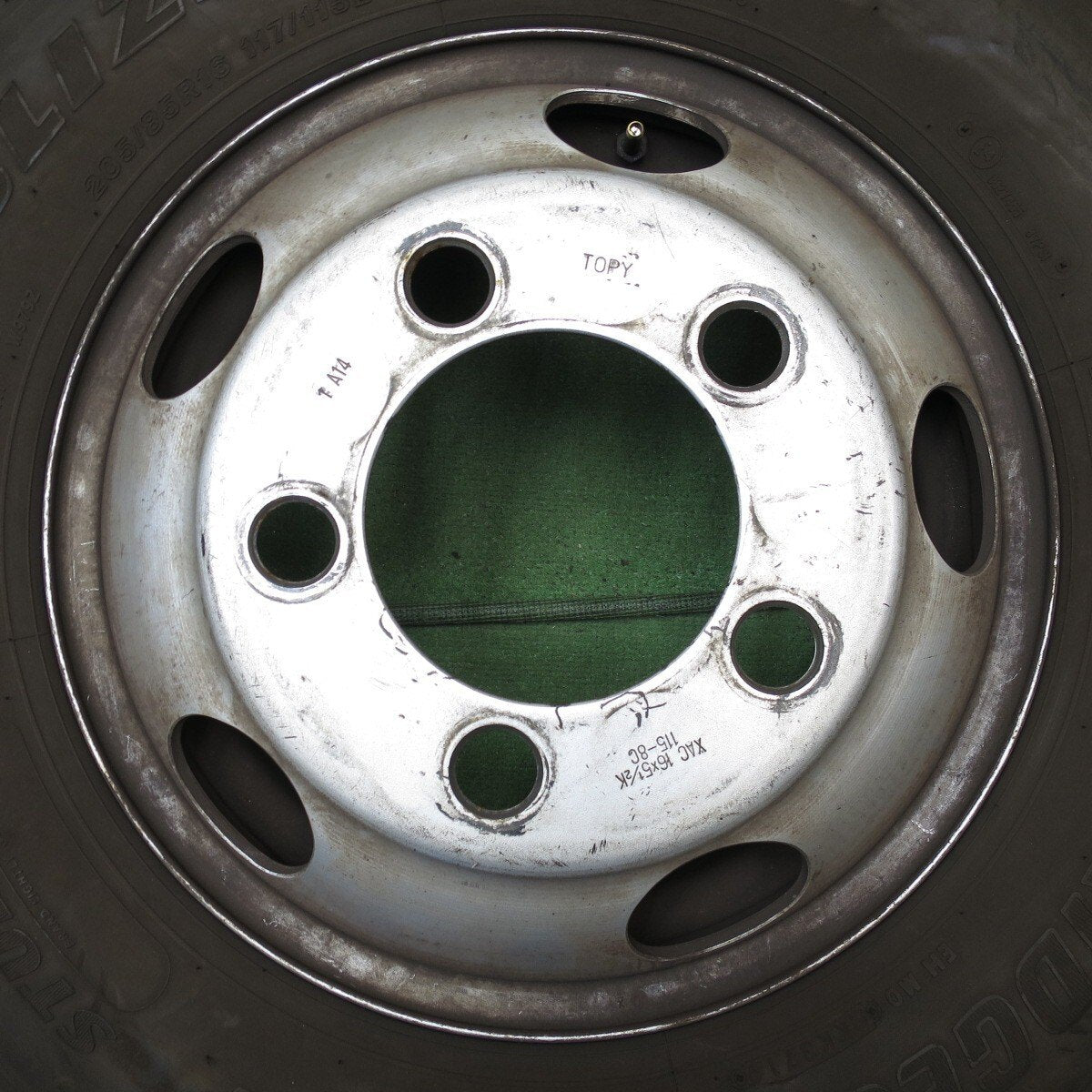 4本★トラック タイヤ 205/85R16 117/115L スタッドレス ブリヂストン W979 TOPY スチール 115-8C PCD208/5H★4050402クス