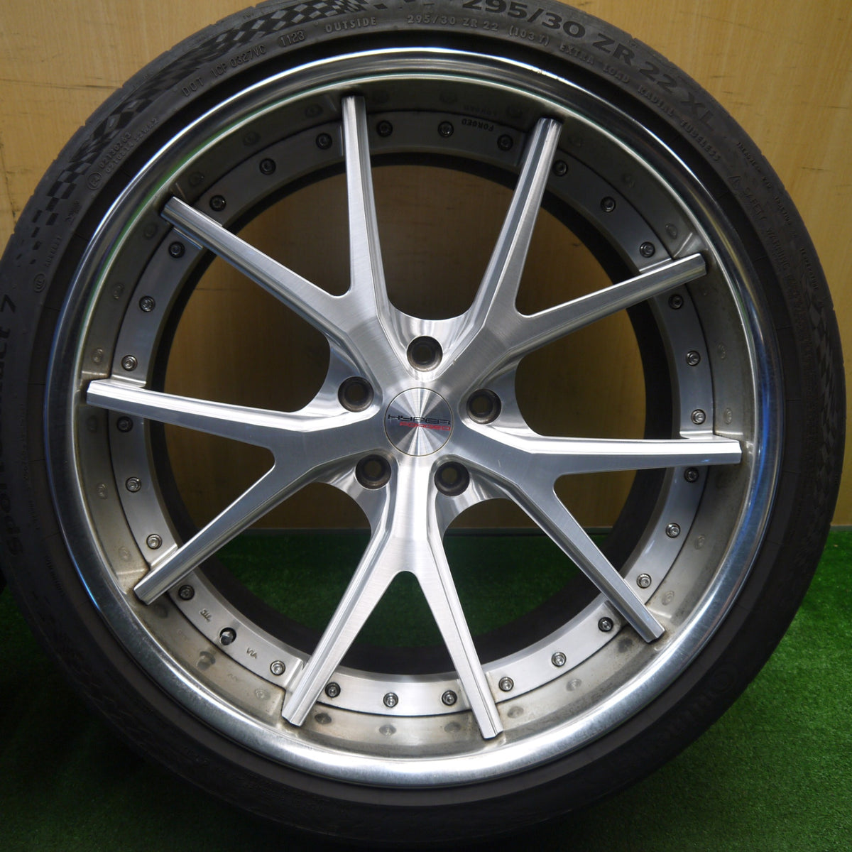 4本価格!23年★BMW 等 HYPER FORGED HF-LC5 295/30R22 335/25R22 コンチネンタル スポーツコンタクト7 ハイパーフォージド 22インチ PCD120/5H★6011904Hノ