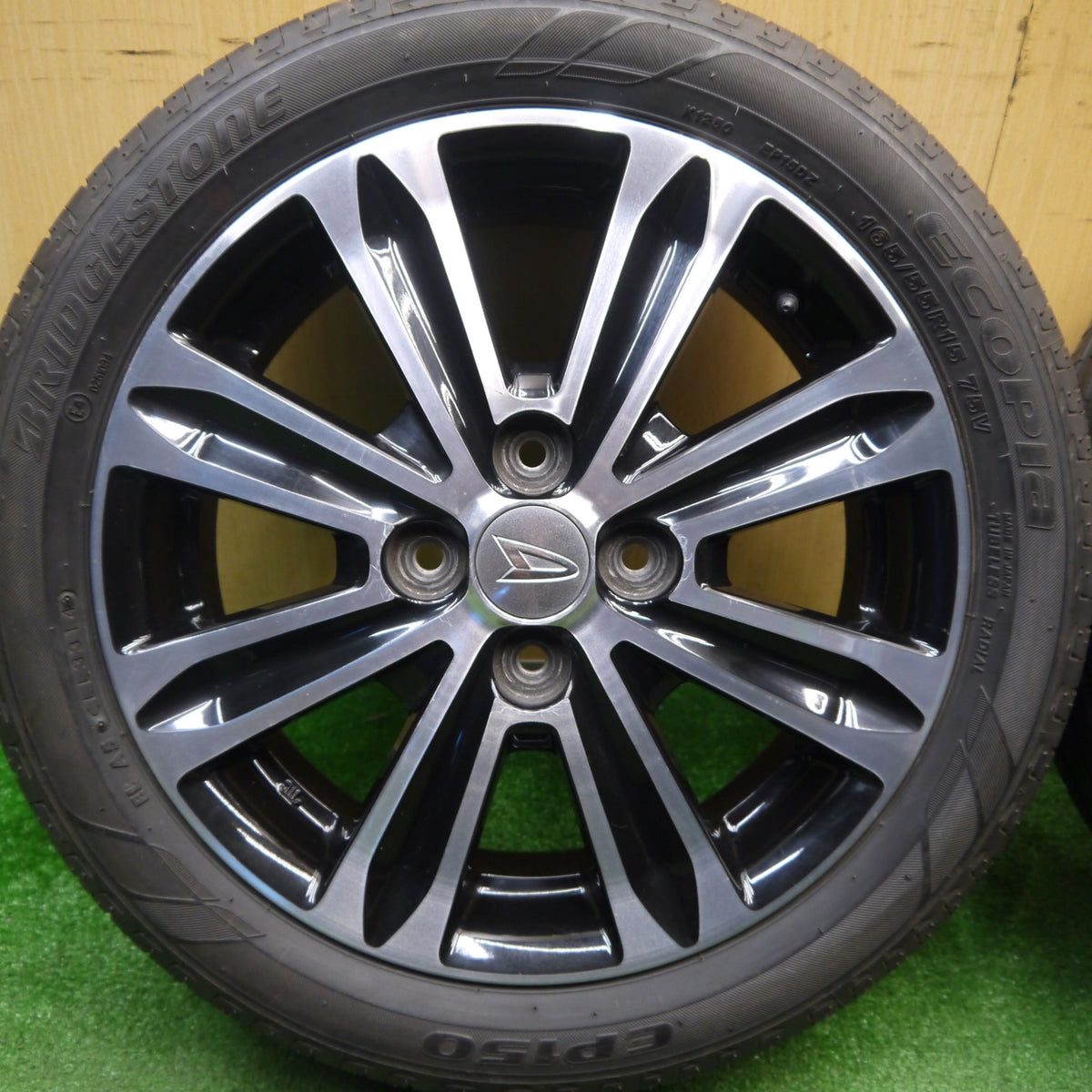 バリ溝!キレイ!ほぼ10分★ダイハツ タント カスタム 純正 165/55R15 ダンロップ エナセーブ EC300+ ブリヂストン エコピア EP150 15インチ PCD100/4H★6012608Hノ