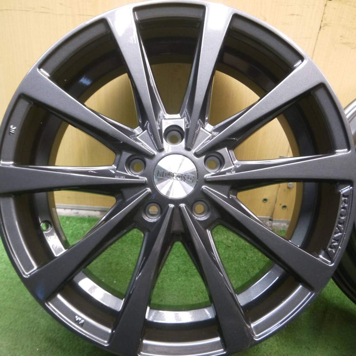 未使用!付属品付★ROJAM NOBLESSE ホイール 18インチ 18×7.0J ノブレッセ PCD114.3/5H★4061112Hホ