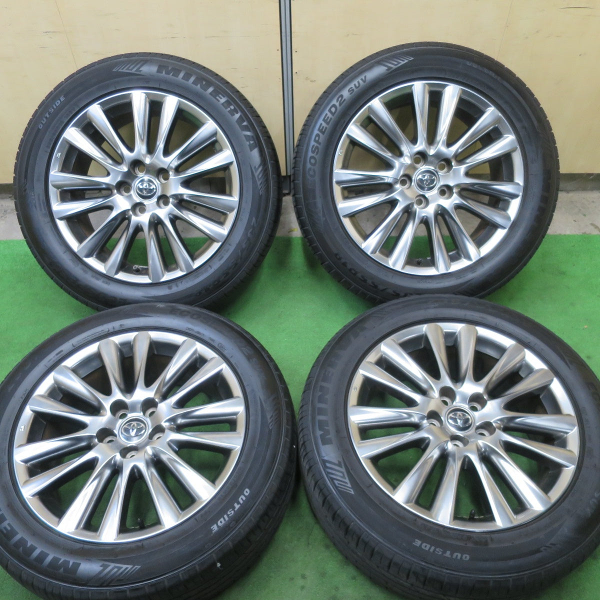 バリ溝!22年!キレイ!9分★トヨタ 60系 ハリアー プレミアム 純正 235/55R18 ミネルバ ECOSPEED2 SUV 18インチ PCD114.3/5H★5062301TTノ