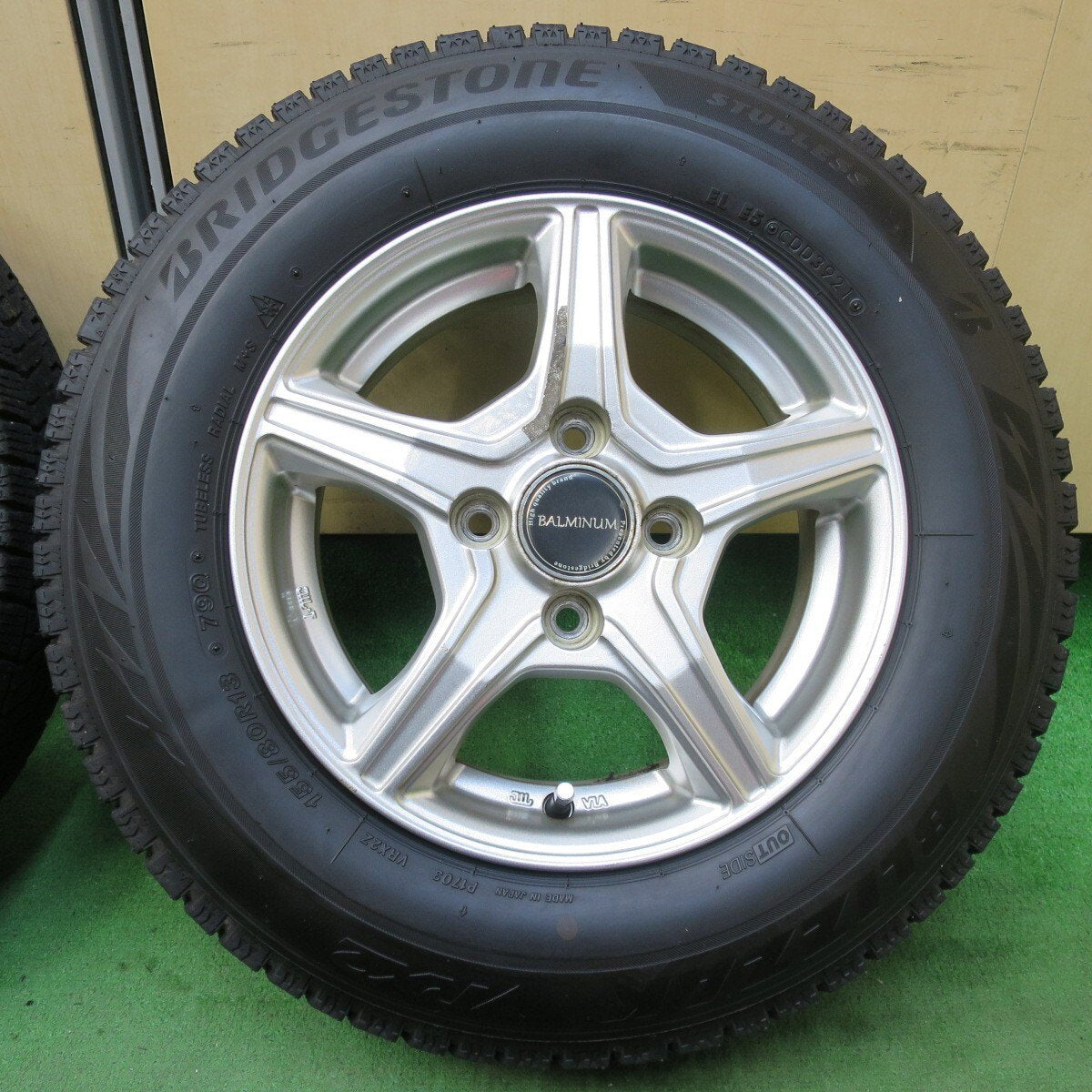 4本価格!21年★スタッドレス 155/80R13 ブリヂストン ブリザック VRX2 BALMINUM バルミナ 13インチ PCD100/4H★5021712イス