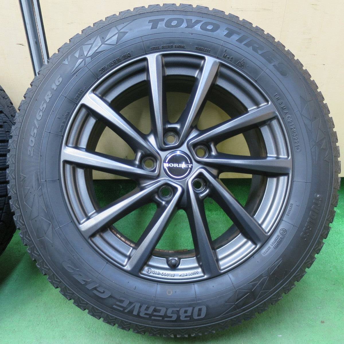 バリ溝!21年!キレイ!9分★ワーゲン 等 BORBET typeV 205/65R16 スタッドレス トーヨー オブザーブ GIZ2 ボルベット 16インチ PCD112/5H★5022609イス