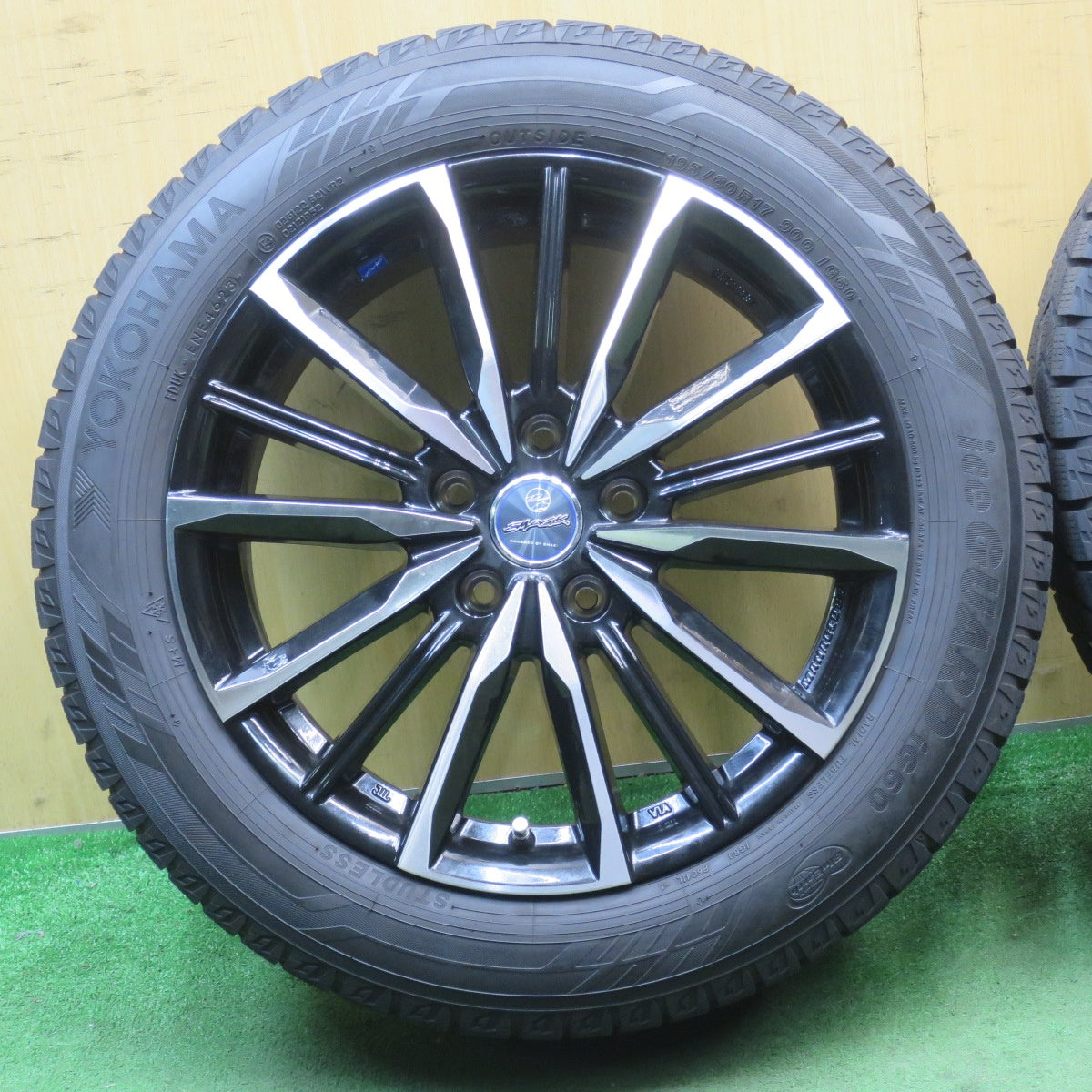 バリ溝!23年!キレイ!9.5分以上★スタッドレス 195/60R17 ヨコハマ アイスガード iG60 SMACK ENKEI スマック エンケイ 17インチ PCD114.3/5H★5100103NJス