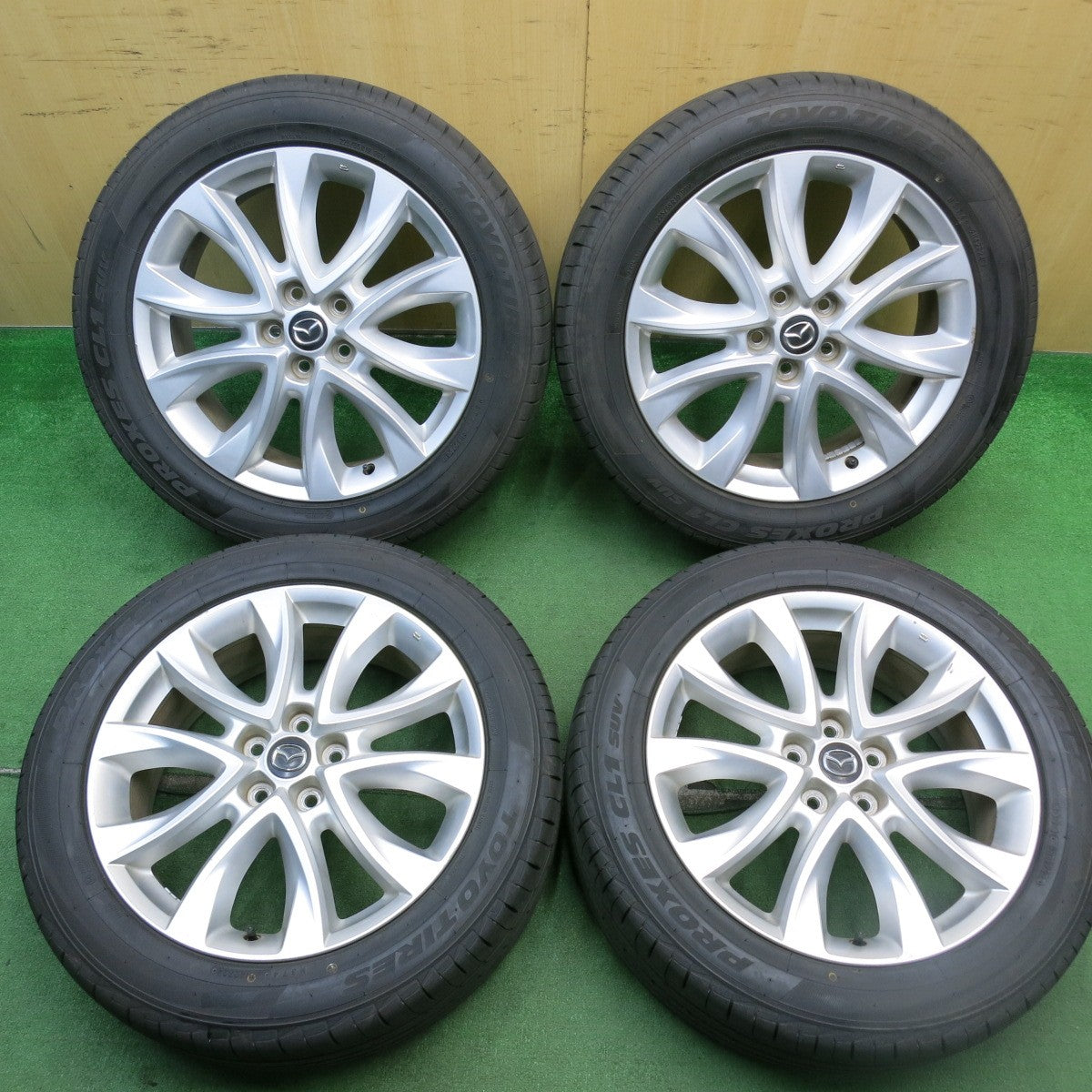 バリ溝!24年!キレイ!9.5分★マツダ CX-5 純正 225/55R19 トーヨー プロクセス CL1 SUV 19インチ CX5 PCD114.3/5H★5062703AKノ