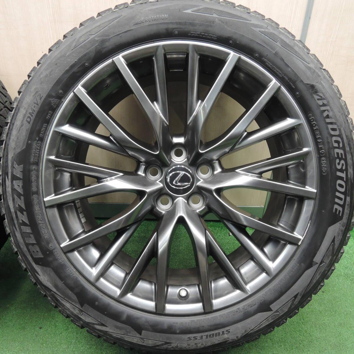 センサー付き!キレイ★レクサス RX Fスポーツ 純正 235/55R20 スタッドレス ブリヂストン DM-V2 PCD114.3/5H★3120909HAス