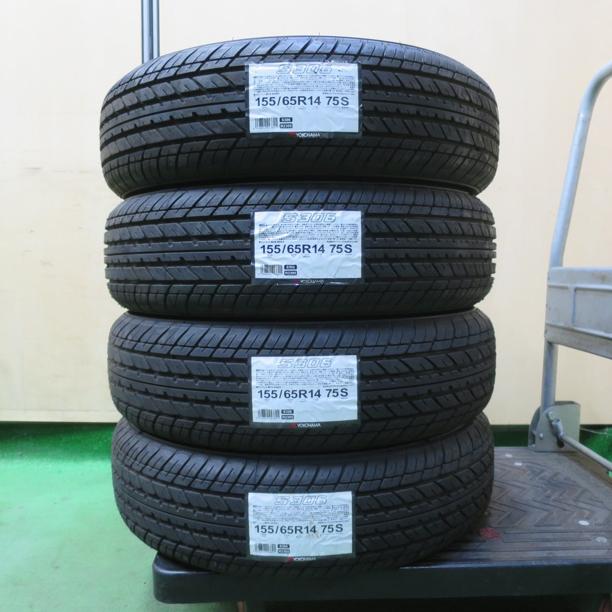 未使用!24年★155/65R14 ヨコハマ S306 タイヤ 14インチ スペーシア タント N-BOX ワゴンR 等★5071001イノタ