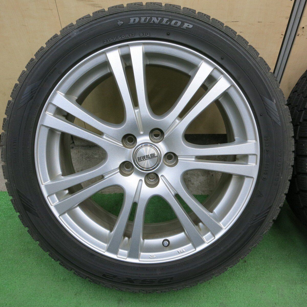 4本価格★インプレッサ 等 REVERLINE 215/50R17 スタッドレス ダンロップ DSX-2 リバーライン 17インチ PCD100/5H★2032601ヒス