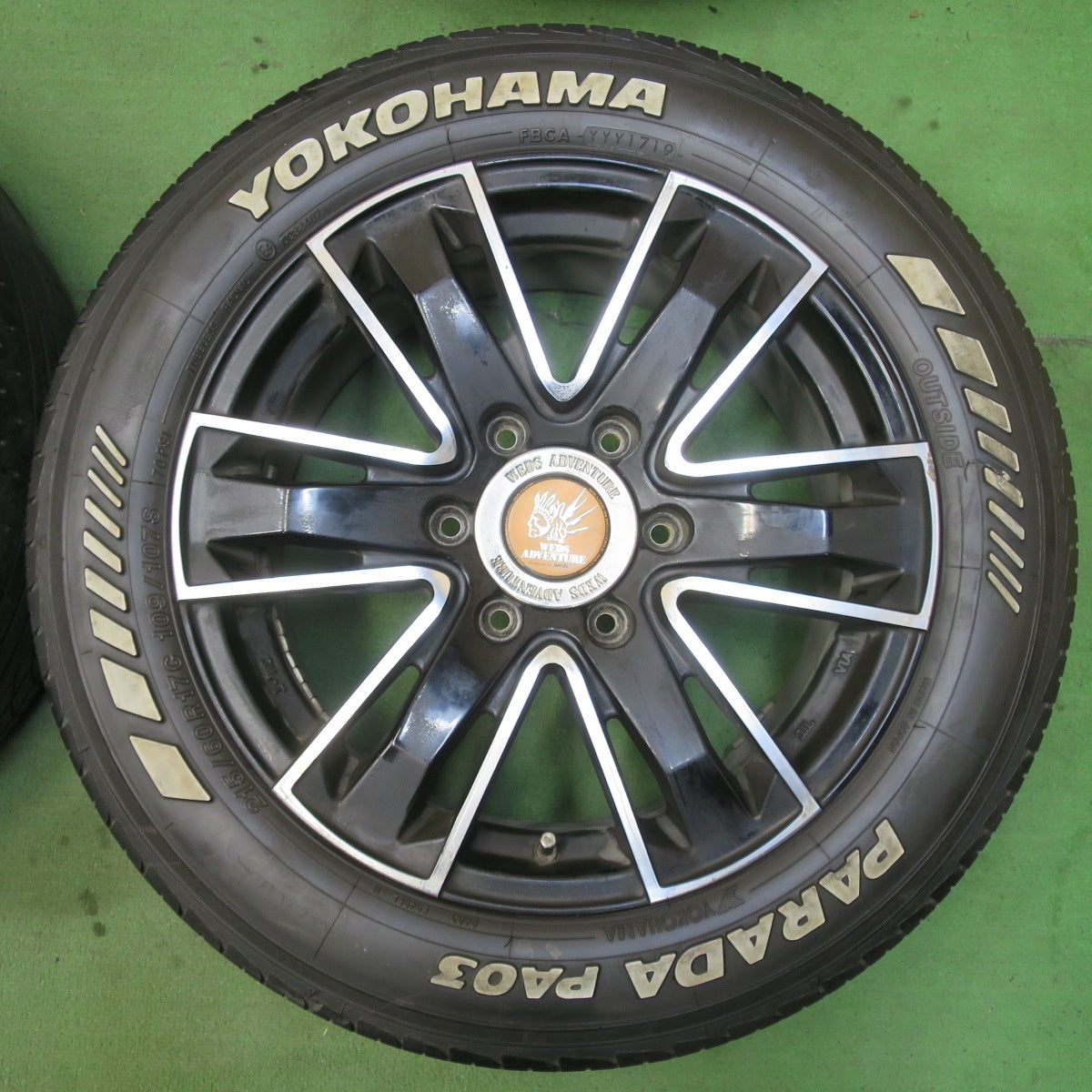 4本価格★ハイエース 等 WEDS ADVENTURE 215/60R17C 109/107S ヨコハマ PARADA PA03 ウェッズ アドベンチャー 17インチ PCD139.7/6H★5062403イノ