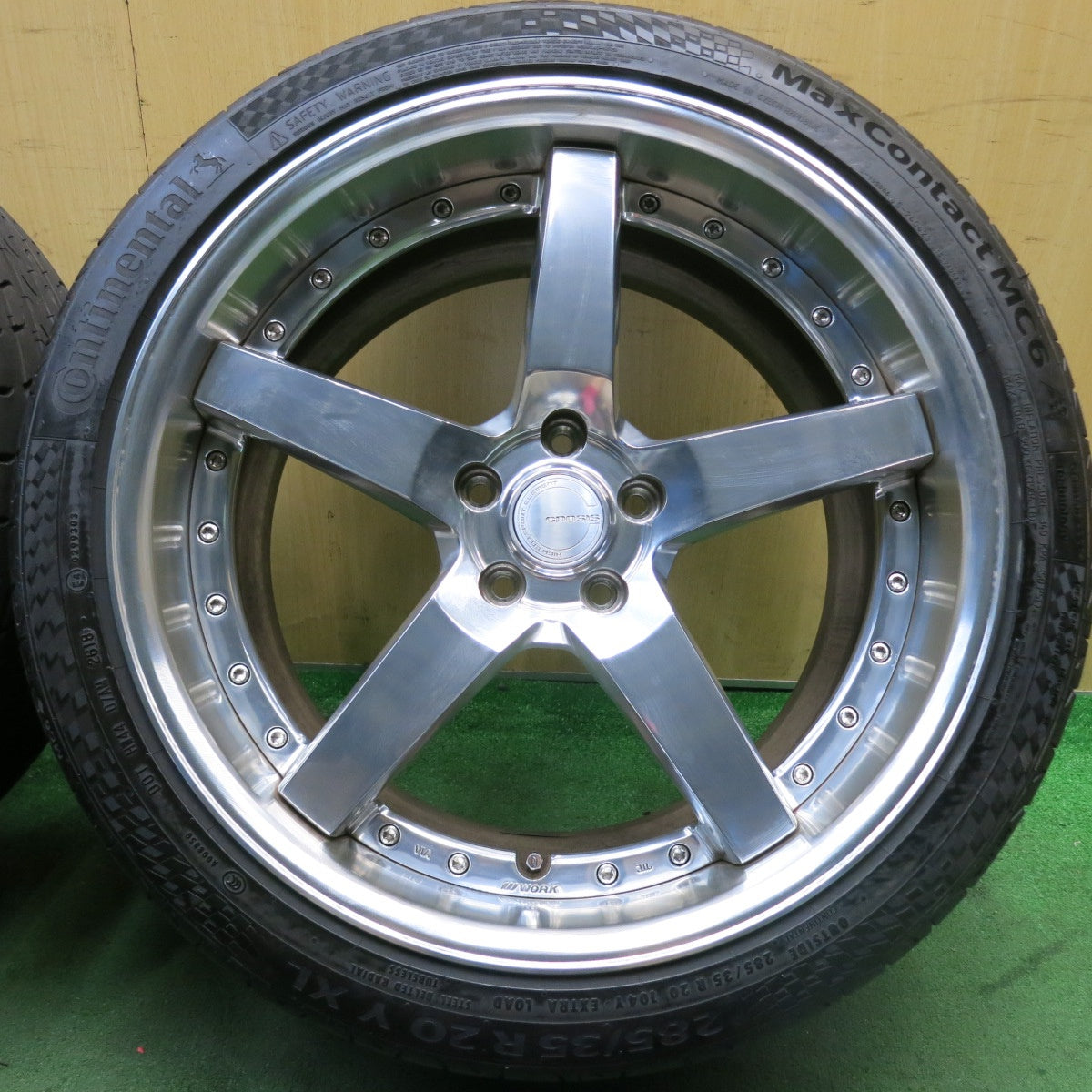 バリ溝!キレイ!9.5分★WORK GNOSIS GR3 255/35R20 285/35R20 コンチネンタル マックスコンタクト MC6 20インチ ワーク グノーシス PCD114.3/5H★5091112HAノ