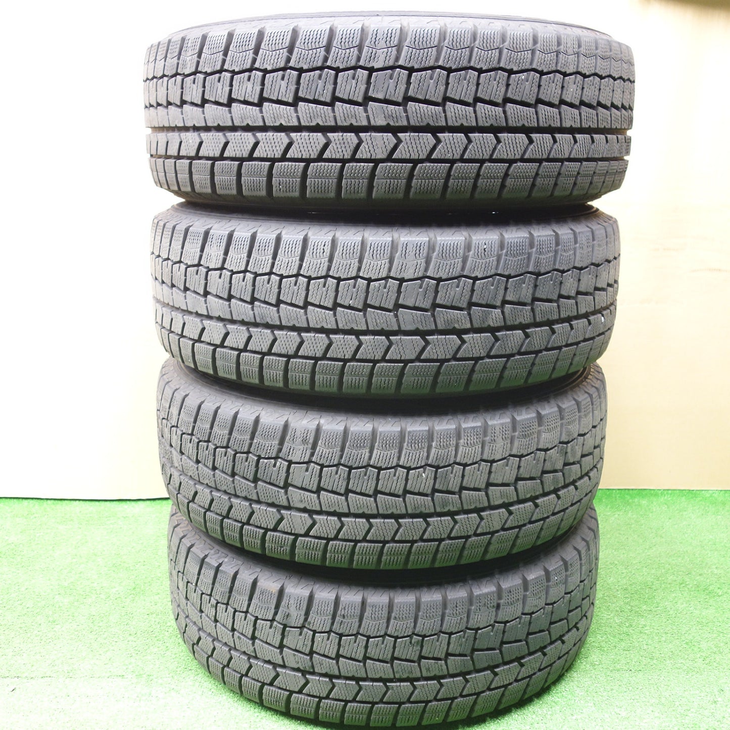 バリ溝!22年!キレイ!9.5分★スタッドレス 195/65R15 ダンロップ ウインターマックス WM02 ZACK JP-110 MONZA ザック 15インチ PCD114.3/5H★5121302KTス