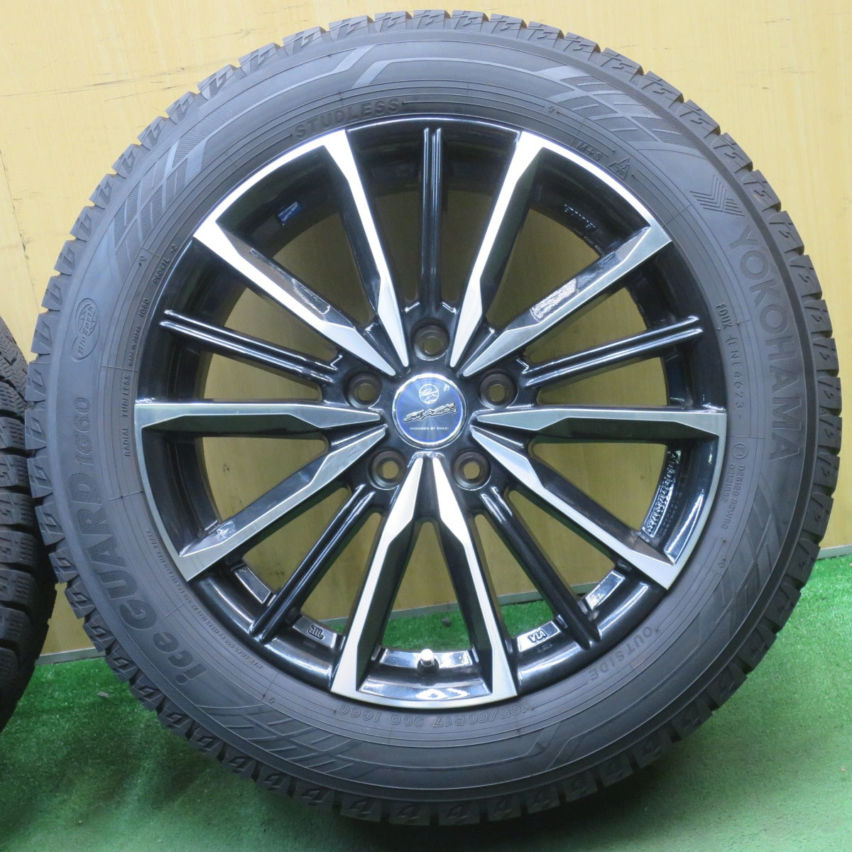 バリ溝!23年!キレイ!9.5分以上★スタッドレス 195/60R17 ヨコハマ アイスガード iG60 SMACK ENKEI スマック エンケイ 17インチ PCD114.3/5H★5100103NJス