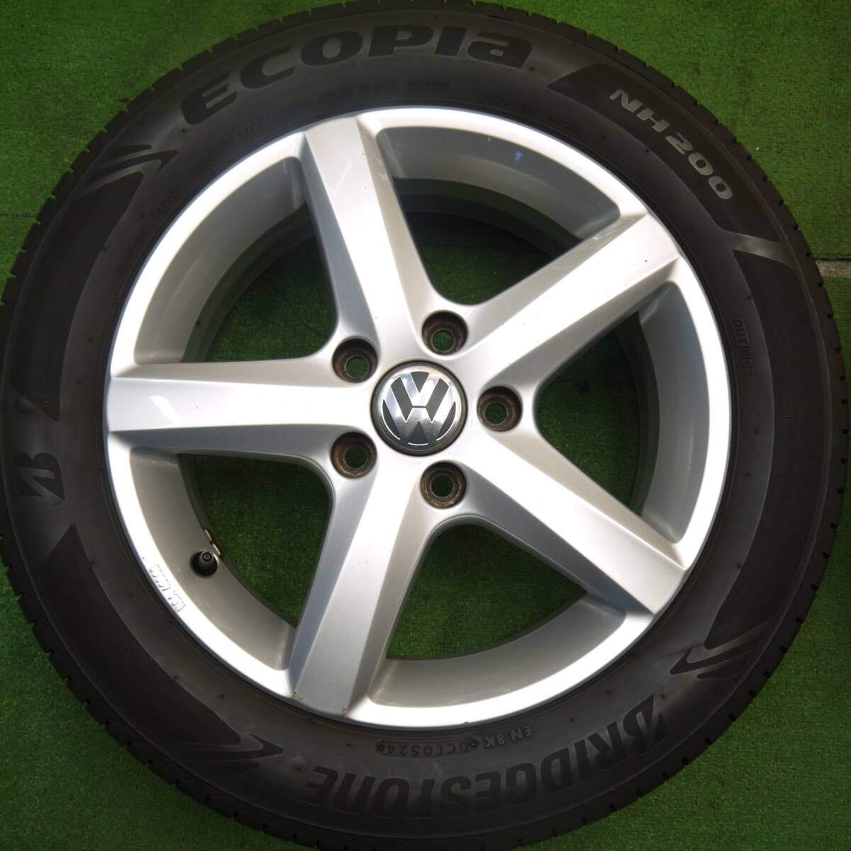 バリ溝!24年!9分★ワーゲン ゴルフ 純正 205/55R16 ブリヂストン エコピア NH200 16インチ PCD112/5H★5032810Hノ