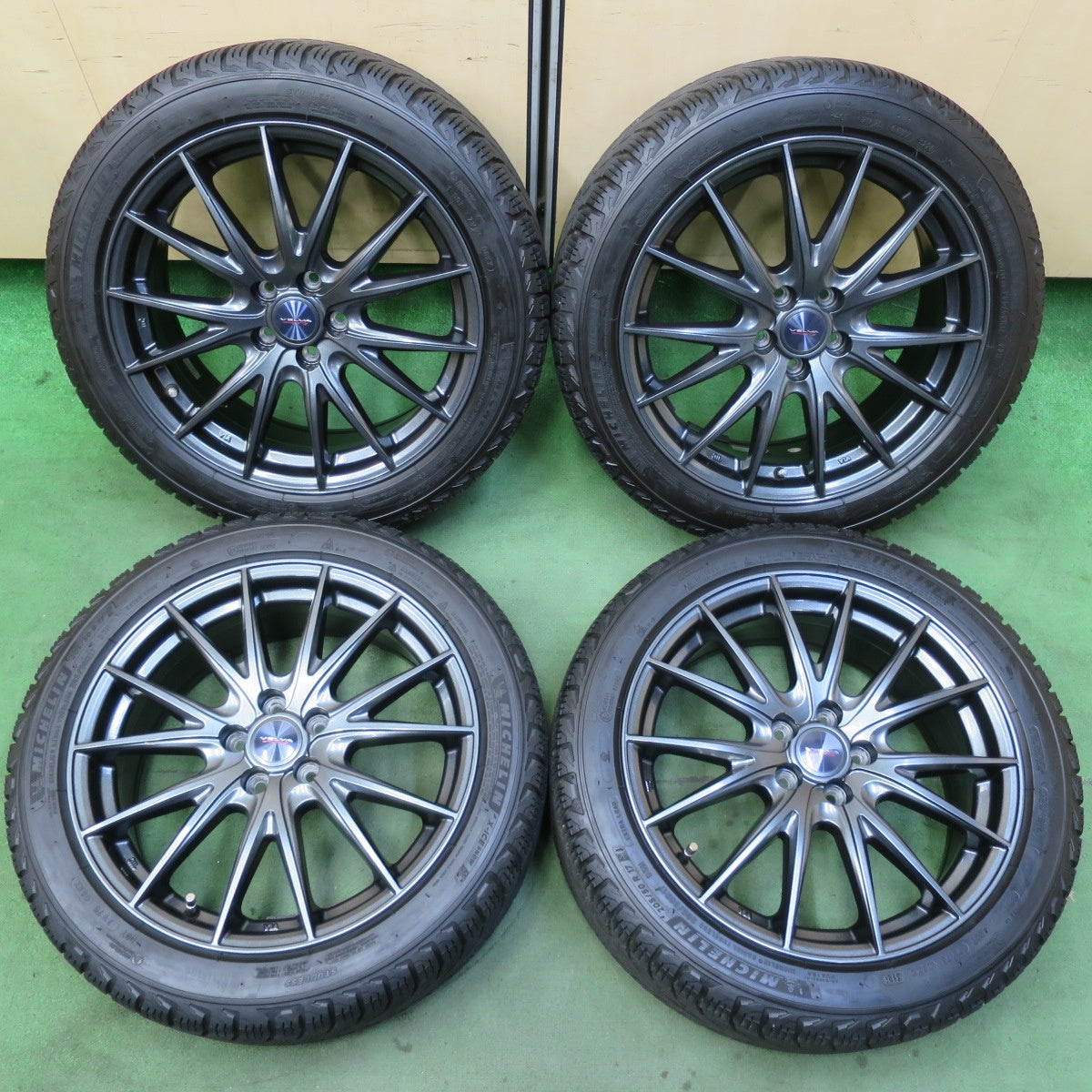 バリ溝!21年!キレイ!9.5分★インプレッサ 等 205/50R17 スタッドレス ミシュラン X-ICE SNOW VELVA SPORTZ ヴェルヴァ 17インチ PCD100/5H★5090612イス