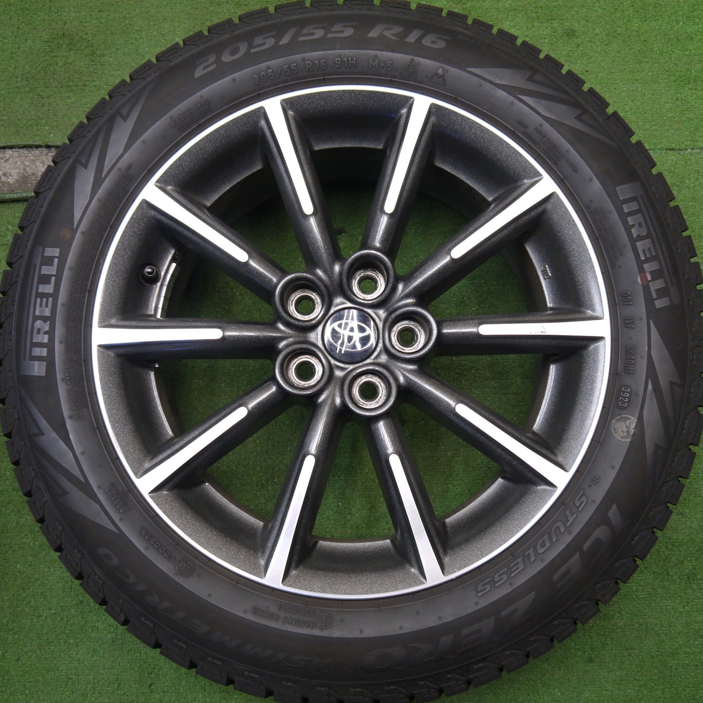 バリ溝!23年!キレイ!9分★トヨタ 86 スバル BRZ 純正 ENKEI 205/55R16 スタッドレス ピレリ アイスゼロ アシンメトリコ 16インチ エンケイ PCD100/5H★5052301Hス