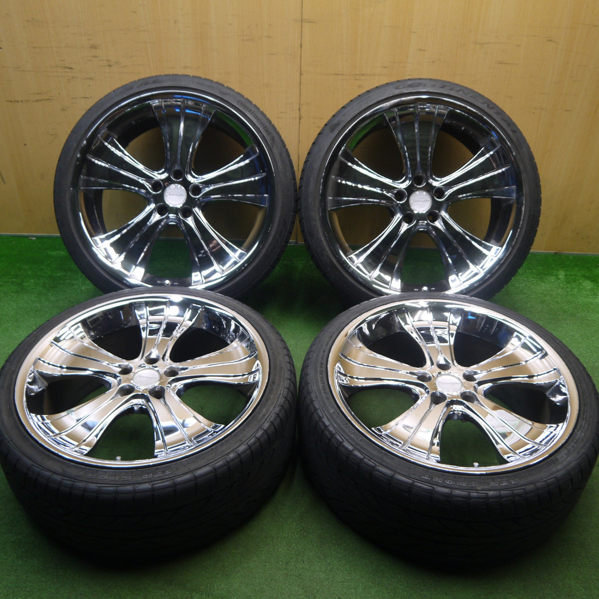 4本価格★Hart Bersaglio MONOBLOCK 245/35R20 ATR SPORT ECOTECH コンチネンタル エクストリーム コンタクト DWS06 ベルサリオ モノブロック 20インチ PCD114.3/5H★6020607Hノ