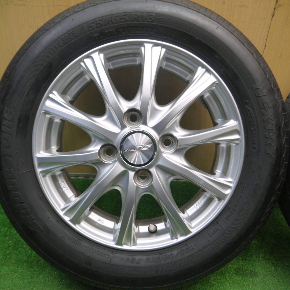 4本価格!22年★155/65R13 ブリヂストン ネクストリー エコピア ILLUGA 13インチ PCD100/4H★5022807Hノ
