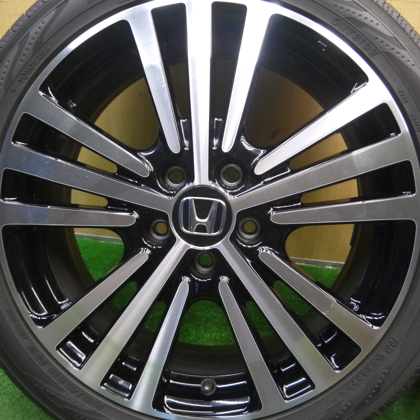 キレイ!22年!1本★ホンダ RC1 オデッセイ アブソルート EX 純正 ENKEI 225/45R18 ヨコハマ BluEarth-RV RV03 18インチ エンケイ PCD114.3/5H★5030408Hノ