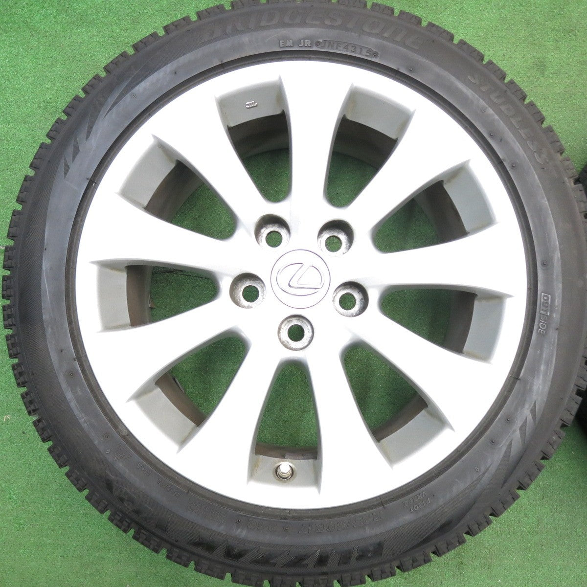 センサー付!バリ溝!9.5分★レクサス GS 純正 225/50R17 スタッドレス ブリヂストン ブリザック VRX 17インチ PCD114.3/5H★5060607AKス