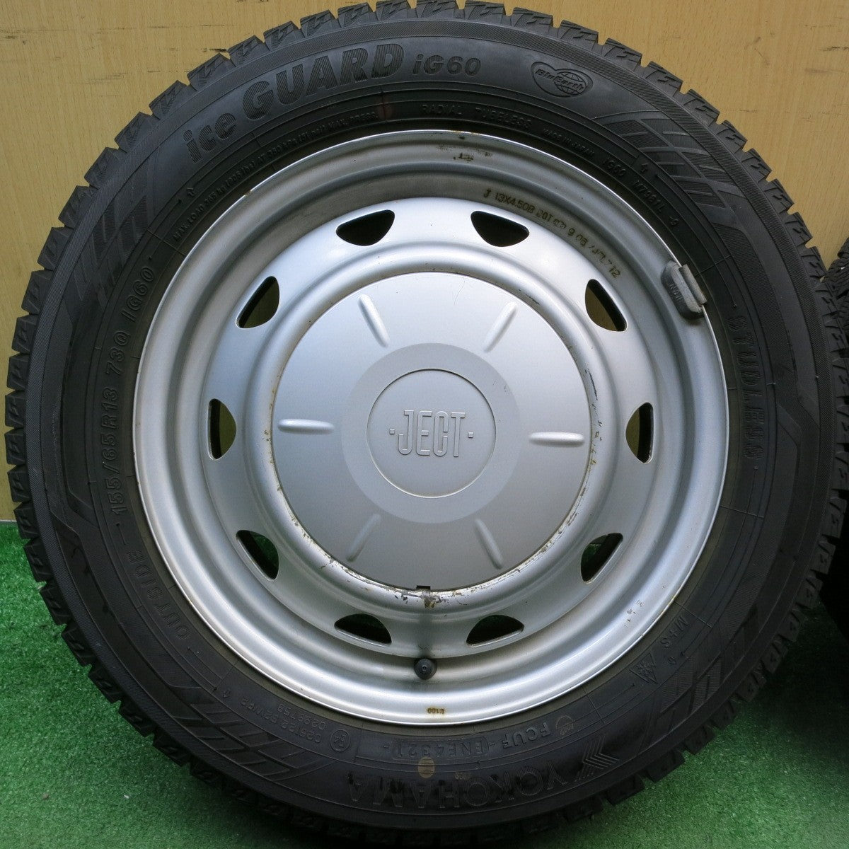 バリ溝!21年!9分★スタッドレス 155/65R13 ヨコハマ アイスガード iG60 JECT スチール ホイール 13インチ PCD 100 110 114.3/4H マルチ★5092809HAス