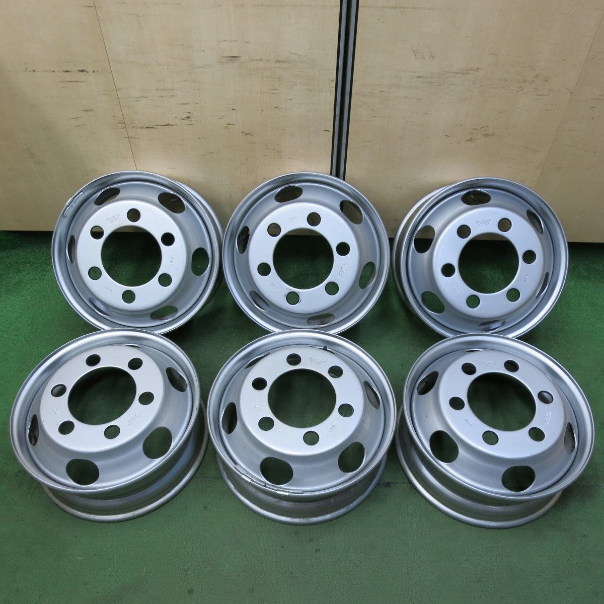 新車外し!ほぼ未使用!6本★トラック TOPY スチール ホイール 17.5インチ 17.5×6.00 127-9CS PCD222.25/6H★5070413SYホ