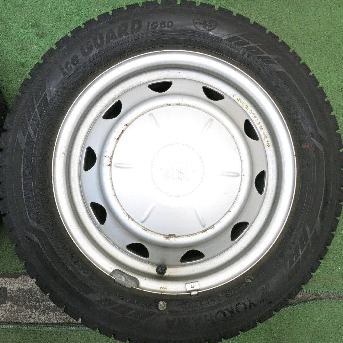バリ溝!21年!9分★スタッドレス 155/65R13 ヨコハマ アイスガード iG60 JECT スチール ホイール 13インチ PCD 100 110 114.3/4H マルチ★5092809HAス