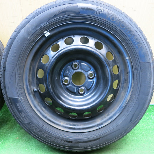 4本価格!24年◎175/65R15 ヨコハマ BluEarth-ES ES32 スチール ホイール ブルーアース 15インチ PCD100/4H◎6090605HAノ