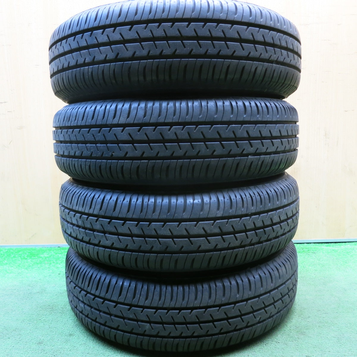 超バリ溝!24年!9.5分以上★155/65R13 セイバーリング SL101 TOPY スチール ホイール 13インチ PCD100/4H★5092801HAノ