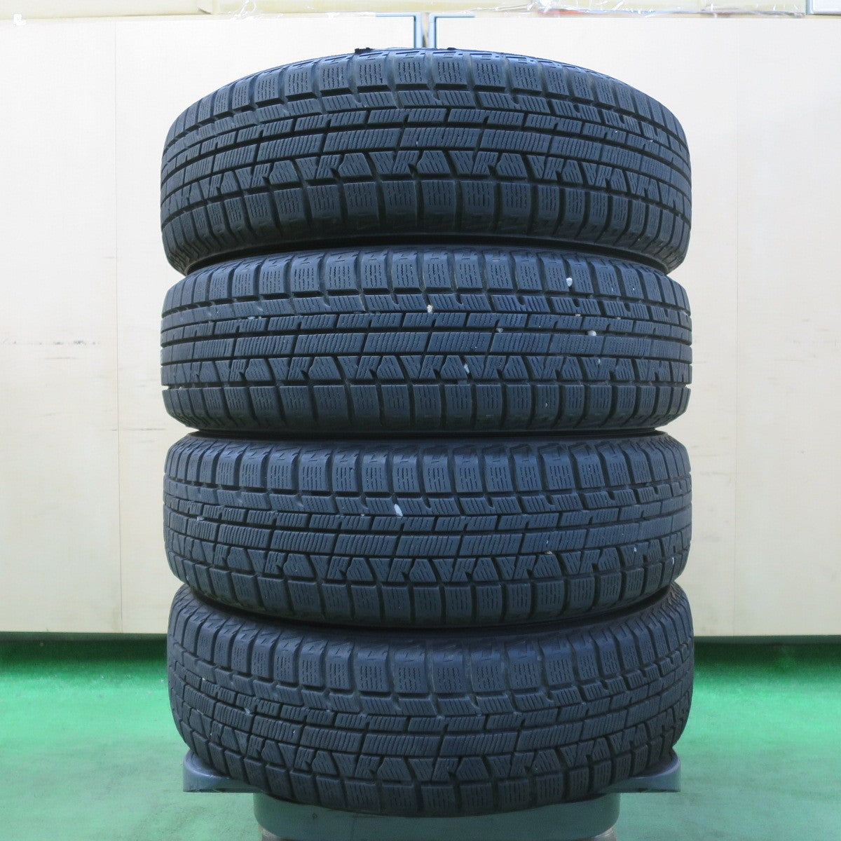 バリ溝!キレイ!9分★スタッドレス 155/65R14 ヨコハマ アイスガード iG50 プラス MANARAY SPORT マナレイスポーツ 14インチ PCD100/4H★5042508イス
