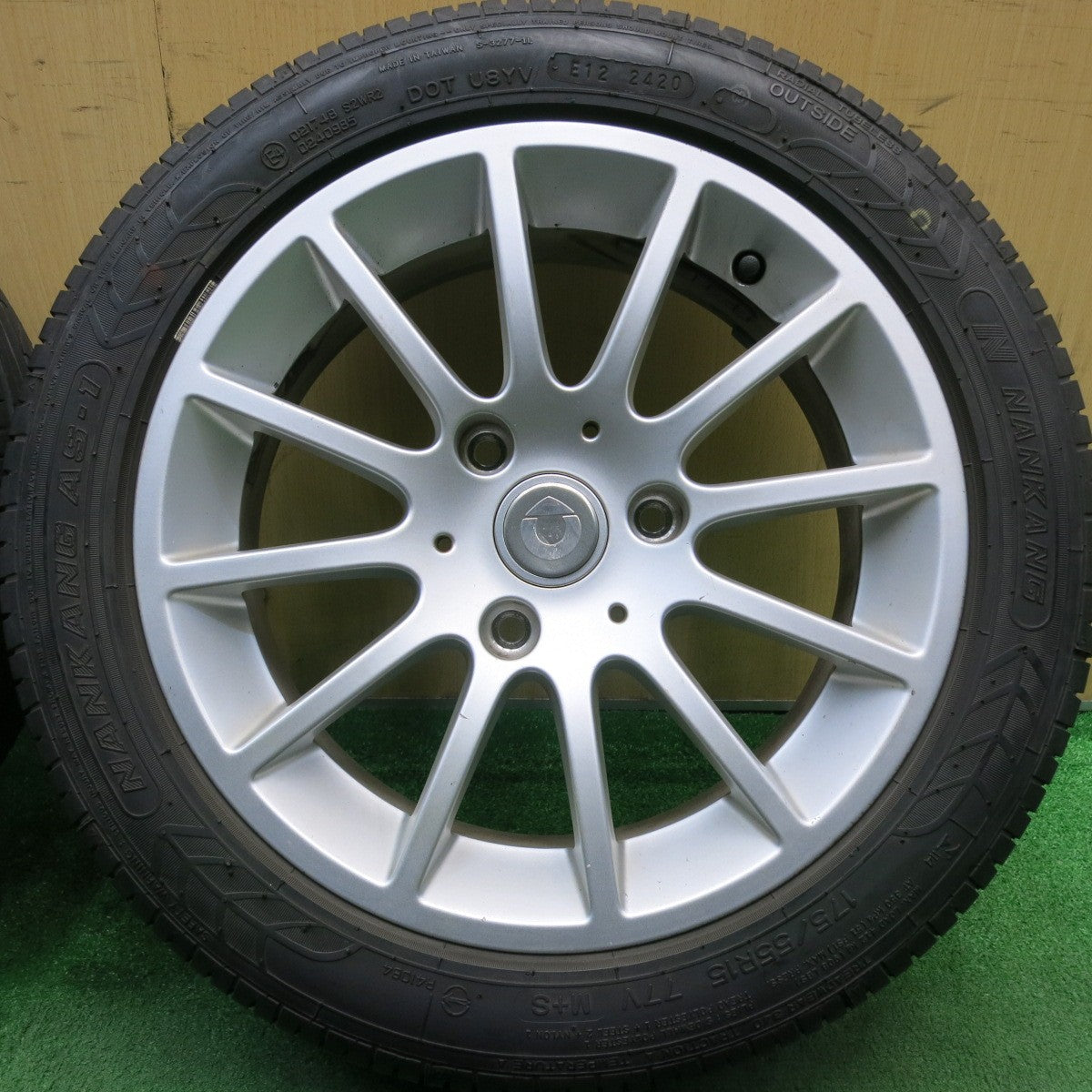 バリ溝!8.5分★ベンツ スマート フォーツー 純正 155/60R15 175/55R15 ナンカン AS-1 15インチ PCD112/3H★5051609AKノ