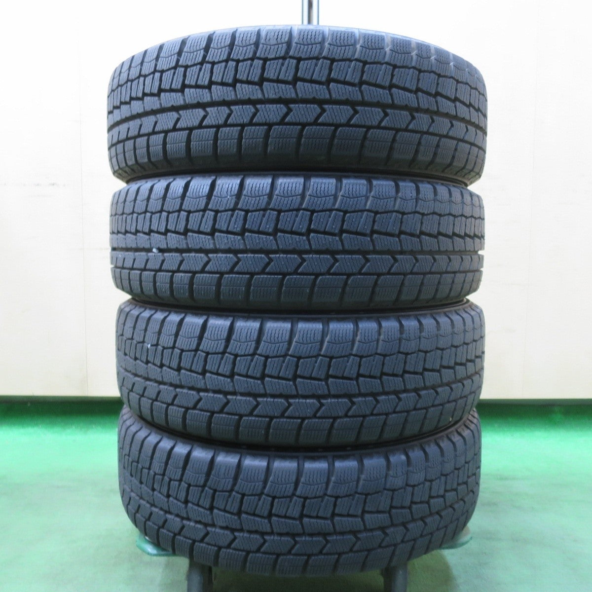 超バリ溝!22年!キレイ!ほぼ10分★スタッドレス 165/55R15 ダンロップ ウインターマックス WM02 epsdon LA STRADA 15インチ 軽自動車 N-BOX タント 等 PCD100/4H★5031506イス