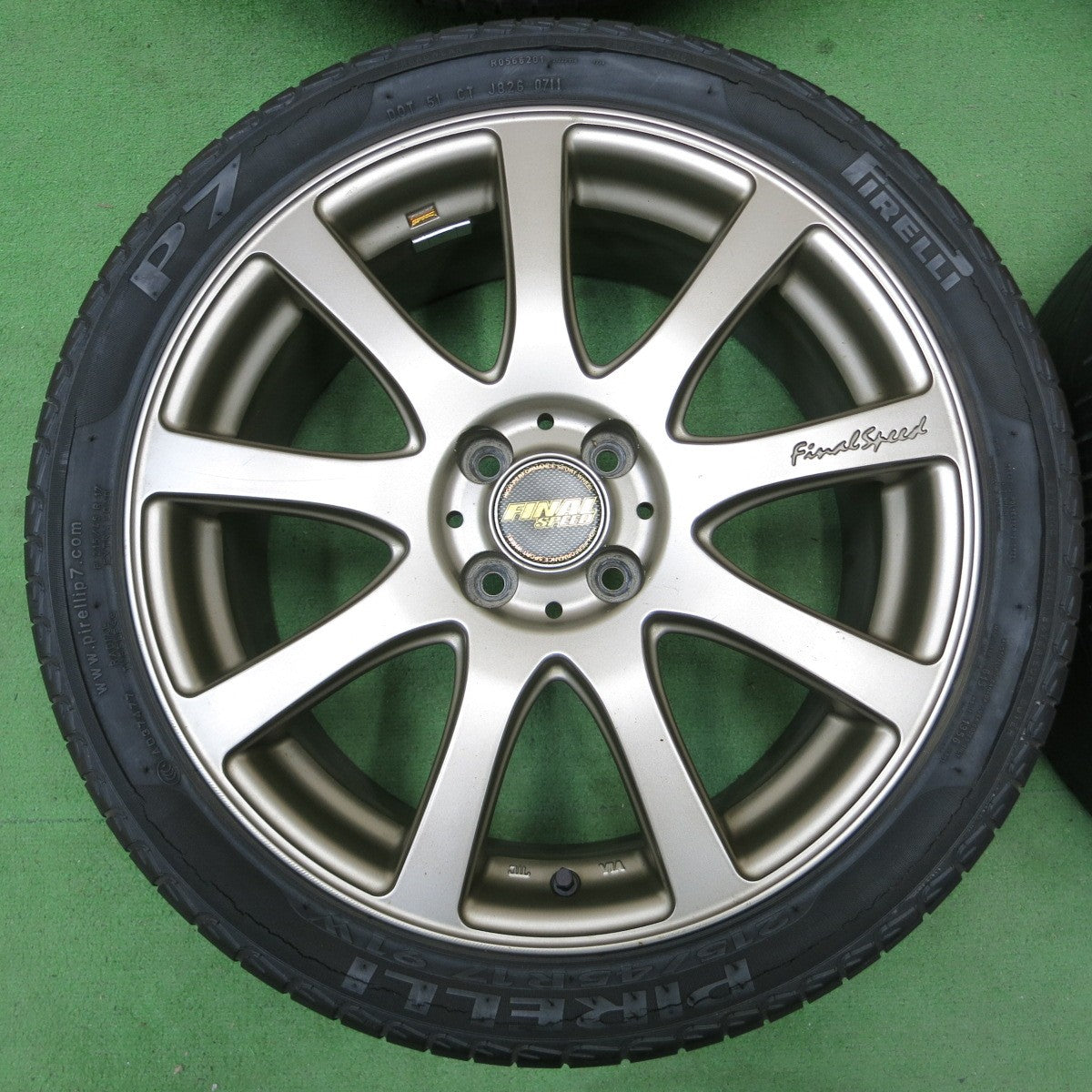 4本価格★FINAL SPEED 215/45R17 ピレリ P7 17インチ ファイナルスピード PCD100/4H★5042303ナノ