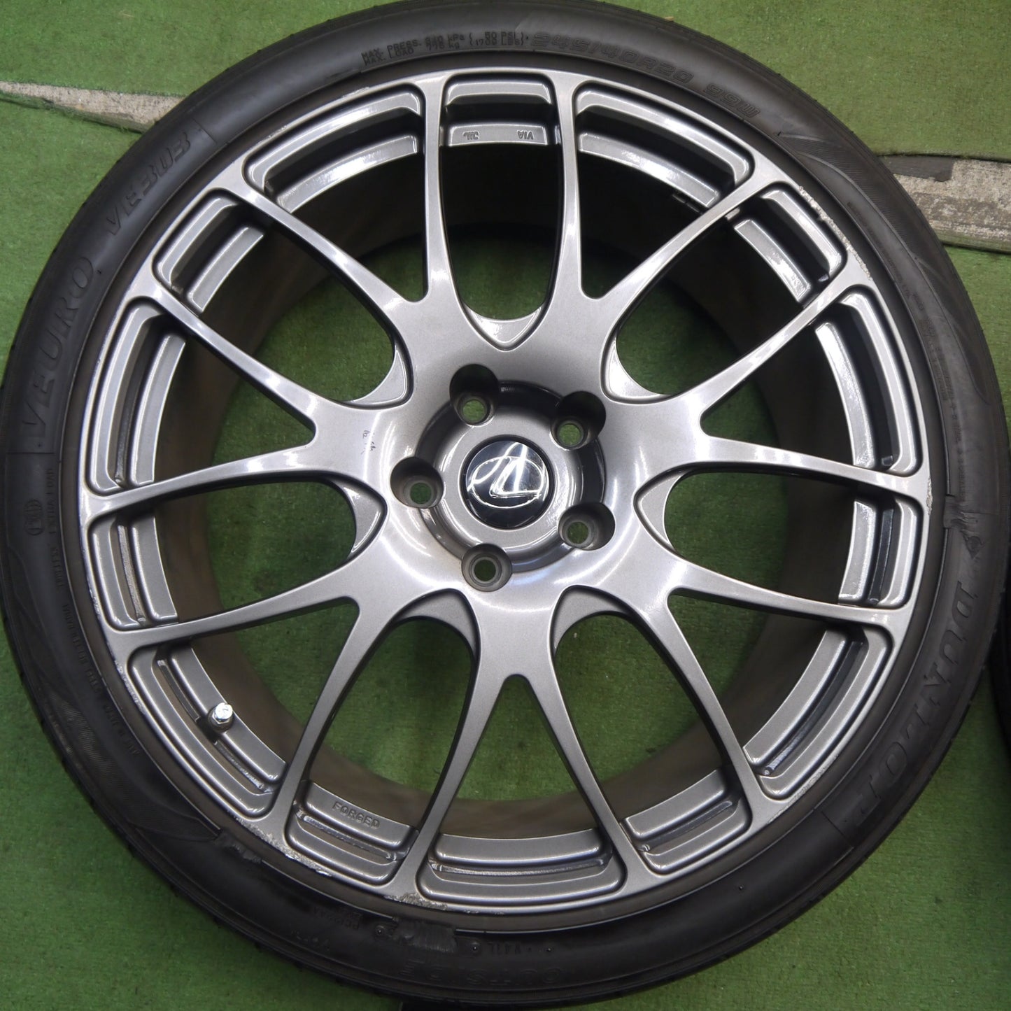 4本価格★レクサス LS 等 TRD TAN-EI-SYA 鍛造 245/40R20 ダンロップ VEURO VE303 20インチ PCD120/5H★5090203Hノ