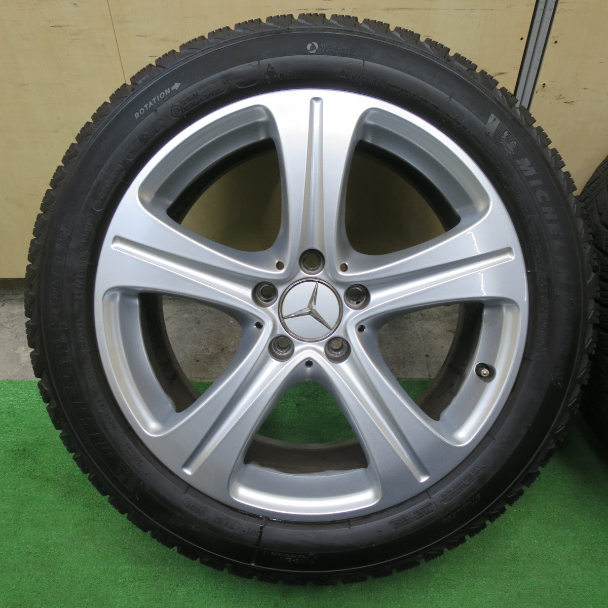 キレイ!21年★ベンツ Eクラス W213 純正 245/45R18 スタッドレス ミシュラン X-ICE SNOW 18インチ PCD112/5H★5062901TTス