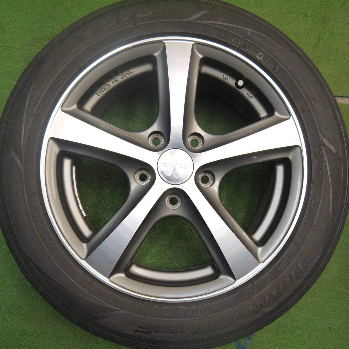 バリ溝!9分★05/55R16 トーヨー トランパス MPF RIVAZZA ENKEI リヴァッツァ エンケイ 16インチ PCD114.3/5H★5032512Hノ