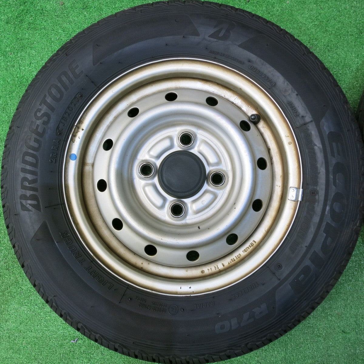 バリ溝!23年!8.5分★145/80R12 80/78N ブリヂストン エコピア R710 TOPY スチール 12インチ PCD100/4H★5062706HAノ