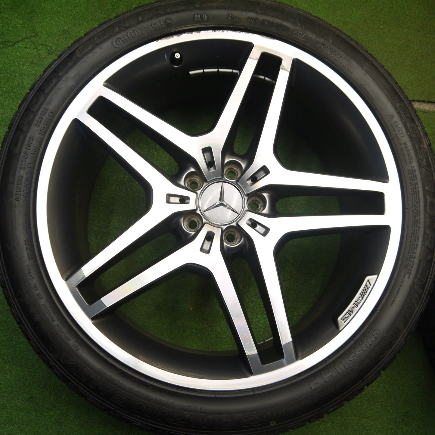 タイヤほぼ未使用★ベンツ ML W166 純正 AMG 265/40R21 コンチネンタル クロスコンタクト MO 21インチ PCD112/5H★5041102Hノ
