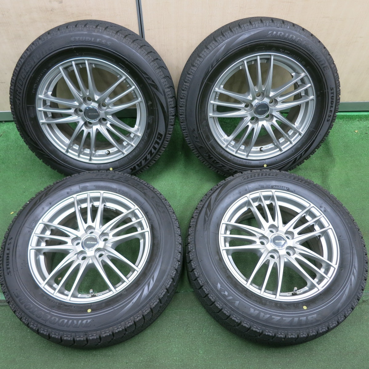 プリウス等に BS ブリザックREVOGZ 195/65R15 ホイールセット 中古 売切!! 中古スタッドレス195⁄65R15ブリザック4本セット ノア、セレナ