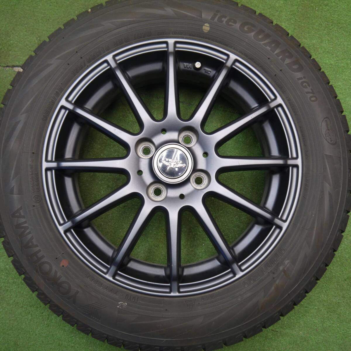 バリ溝!22年!キレイ!8.5分★スタッドレス 175/65R15 ヨコハマ アイスガード iG70 TEAD テッド 15インチ PCD100/4H★5040406Hス