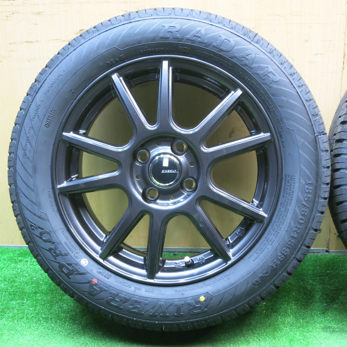 未使用!24年★185/60R15 レーダー RIVERA PRO2 EMBELY S10 エンベリー 15インチ PCD100/4H★5042604NJノ