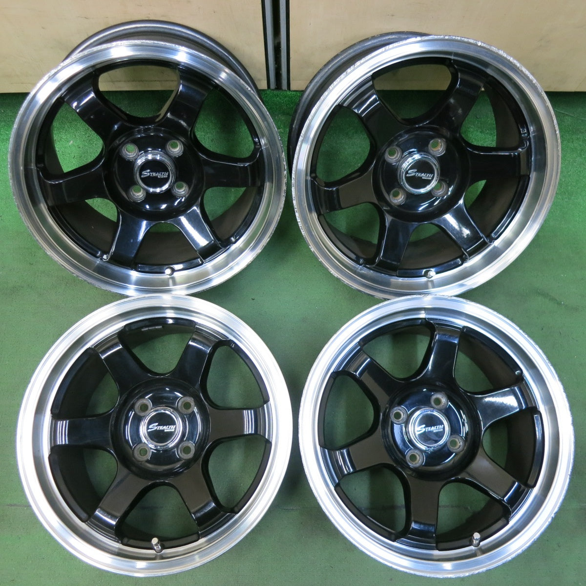 4本価格★STEALTH RACING ステルスレーシング 15インチ ホイール 15×8JJ PCD100/4H★5072304SYホ