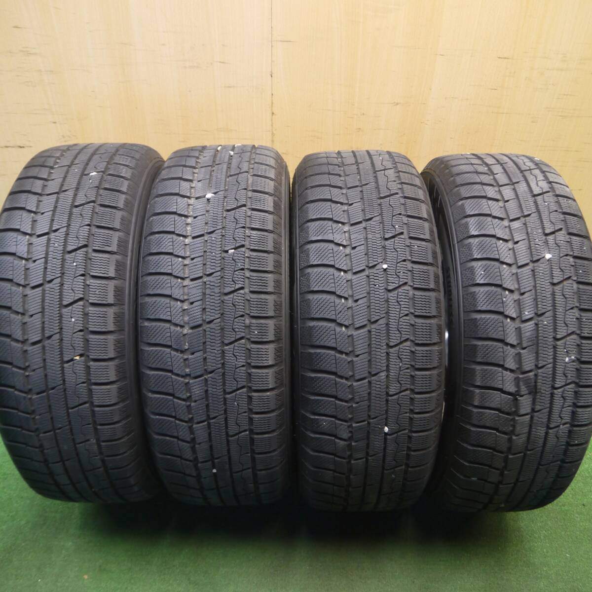 バリ溝!9.5分★スタッドレス 215/60R16 トーヨー ウインター トランパス TX Spacious 社外 アルミ 16インチ PCD100 114.3/5H マルチ★5012908Hス