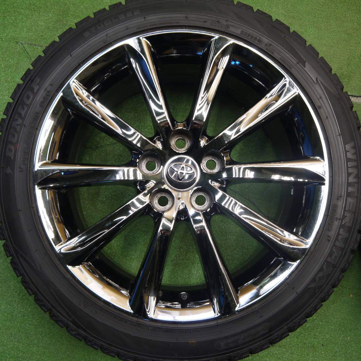 バリ溝!9.5分★トヨタ 130系 マークX RDS 純正 235/45R18 スタッドレス ダンロップ ウインターマックス WM02 18インチ PCD114.3/5H★5031202Hス