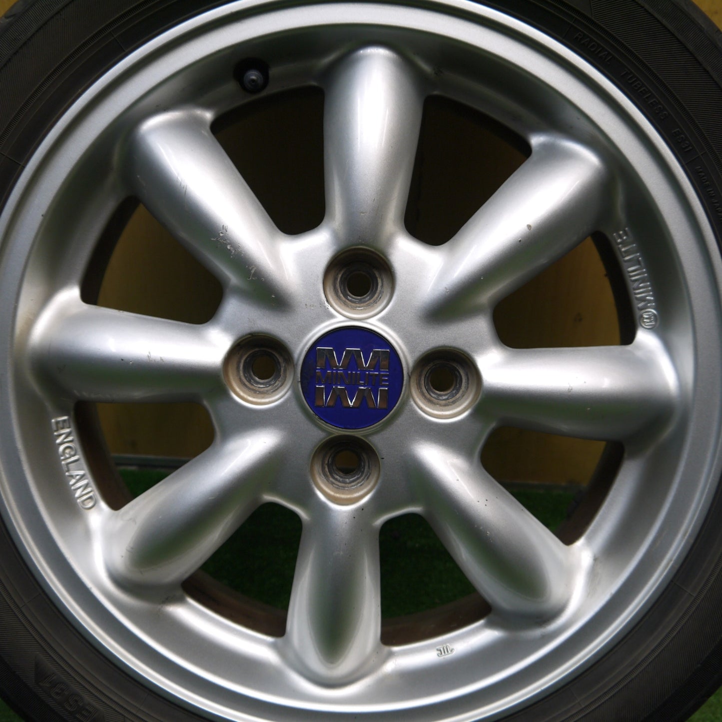 1本価格★ダイハツ ミラジーノ 純正 MINILITE 165/55R15 ヨコハマ エコス ES31 ミニライト PCD100/4H★5062502Hノ