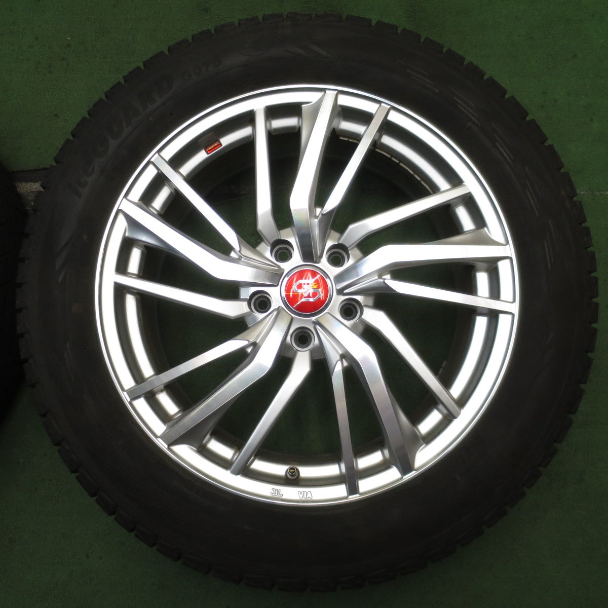 バリ溝!21年!9分★スタッドレス 225/60R18 ヨコハマ アイスガード G075 プレミックス ドルチェ 3x5 Grappa&Dolche 18インチ PCD114.3/5H★5081102NJス