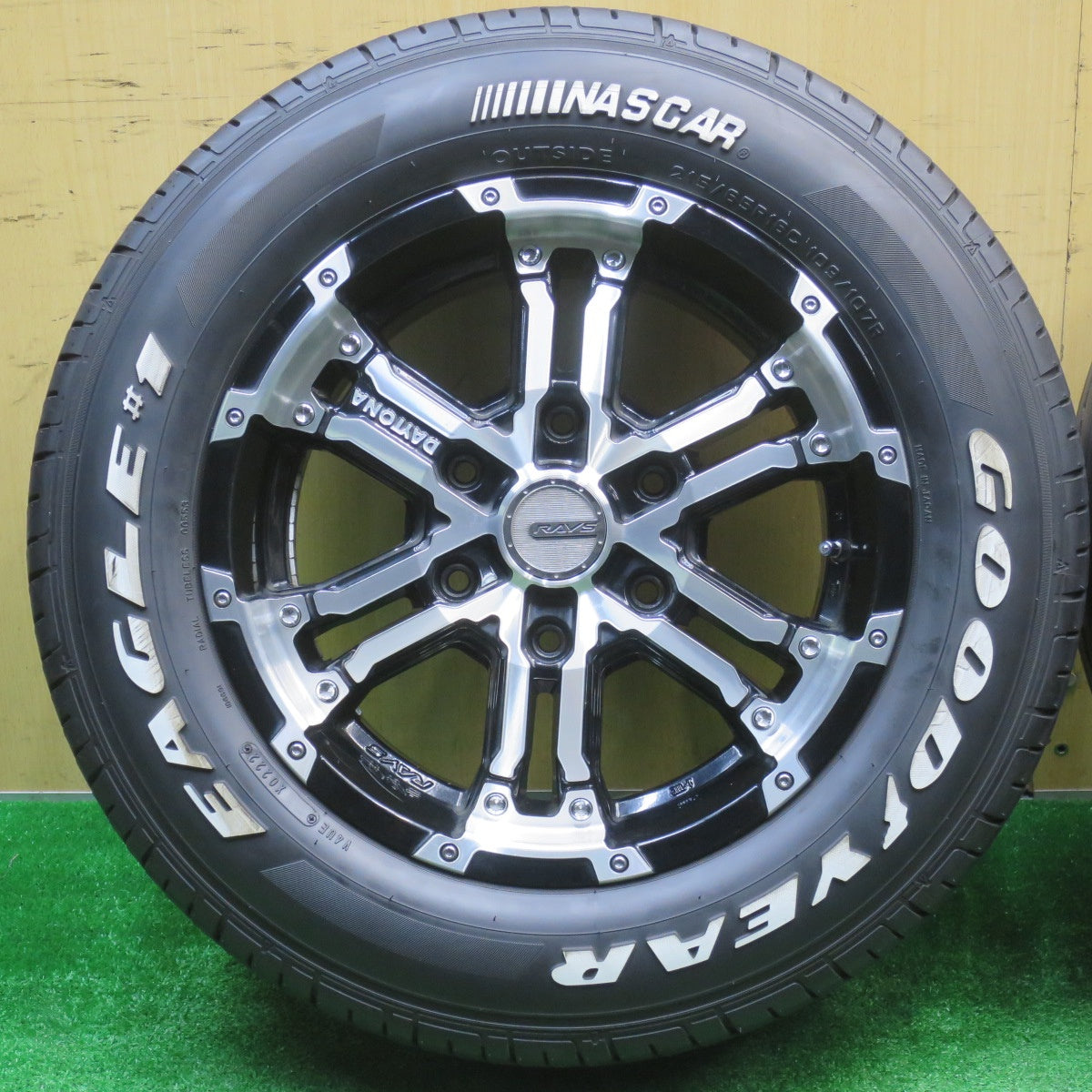 バリ溝!22年!キレイ!9.5分★RAYS DAYTONA FDX 215/65R16 109/107R グッドイヤー イーグル #1 レイズ デイトナ 16インチ PCD139.7/6H★5102801NJノ
