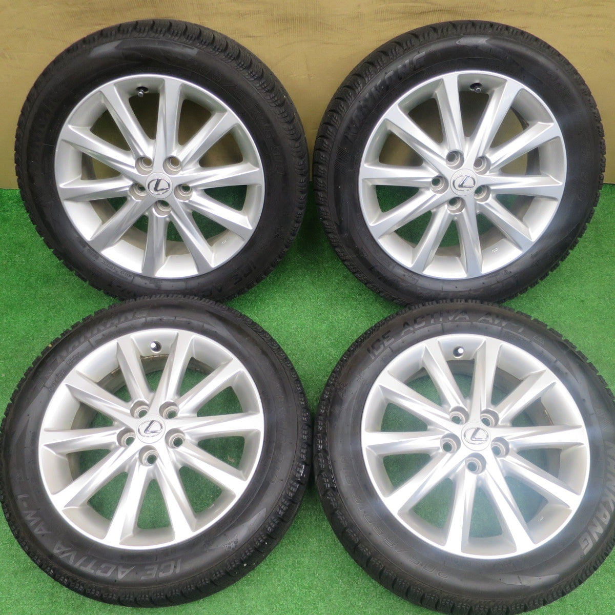 バリ溝!21年!キレイ!9分★レクサス CT 純正 205/55R16 スタッドレス ナンカン アイスアクティバ AW-1 16インチ PCD100/5H★5121407NKス