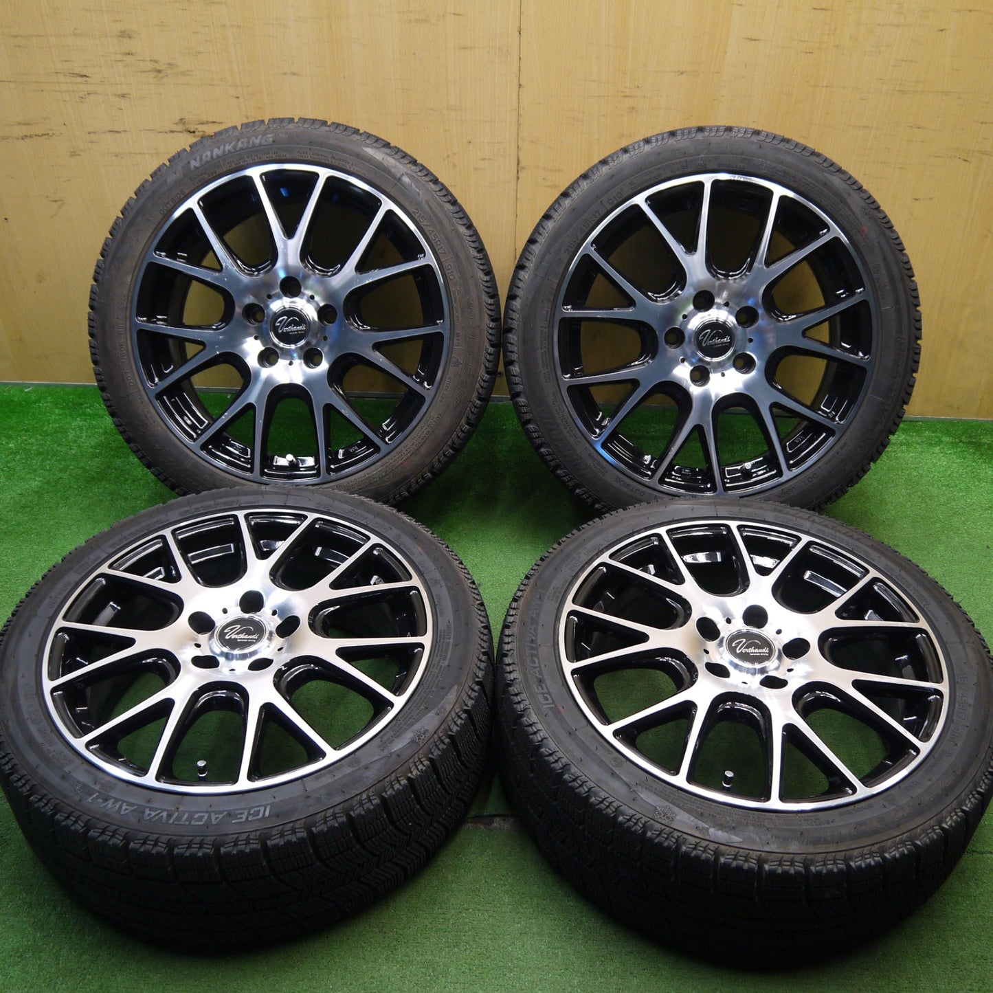 バリ溝!22年!9.5分以上★スタッドレス 215/45R17 ナンカン アイスアクティバ AW-1 Verthandi ヴェルザンディ ヴェルサンディ 17インチ PCD114.3/5H★5051206Hス