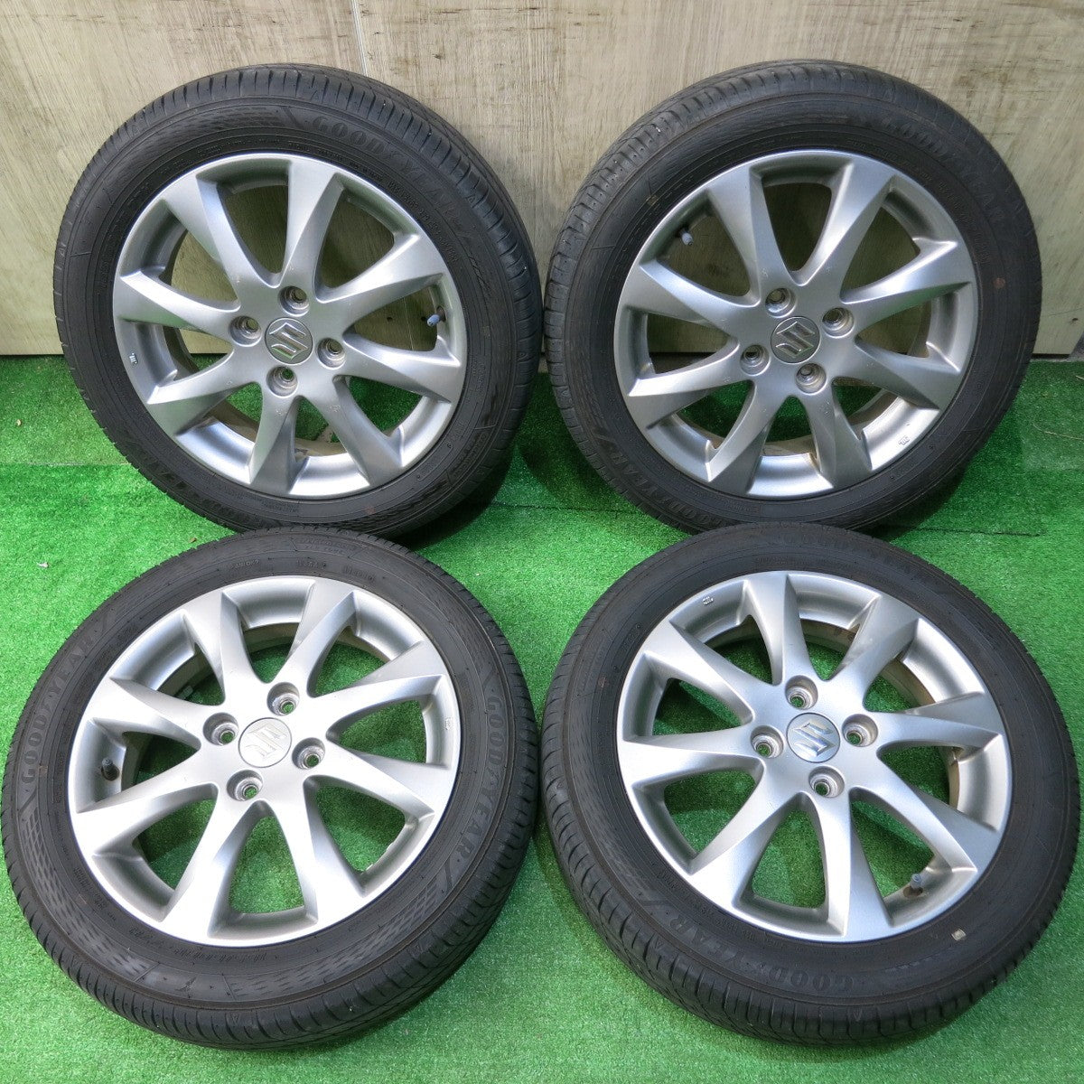 バリ溝!23年!8.5分★スズキ ソリオ 純正 165/60R15 グッドイヤー EfficientGrip ECO EG02 15インチ PCD100/4H★5062708HAノ