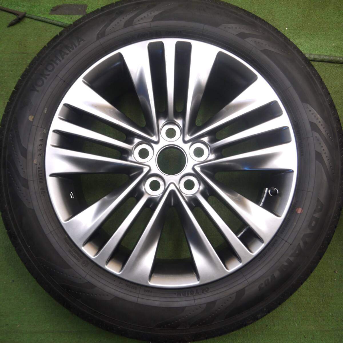 新車外し!23年★トヨタ 40系 アルファード 純正 ENKEI 225/60R18 ヨコハマ アドバン V03 エンケイ PCD120/5H★4031505Hノ
